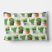Groen Gingham Cactus Patroon Etui (Achterkant)