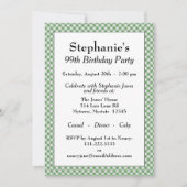 Groen gingham controleert patroon voor alle gelege kaart (Voorkant)