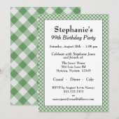 Groen gingham controleert patroon voor alle gelege kaart (Voorkant / Achterkant)