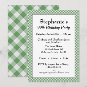 Groen gingham controleert patroon voor alle gelege kaart