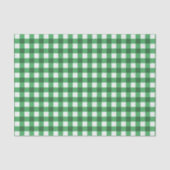  groen Gingham-gebarsten patroon Tissuepapier (Voorkant)