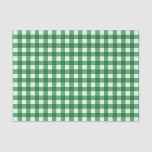  groen Gingham-gebarsten patroon Tissuepapier (Voorkant)