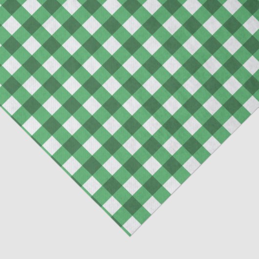  groen Gingham-gebarsten patroon Tissuepapier (Detail)