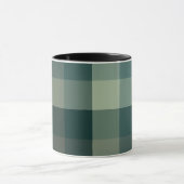 Groen Gingham Karo Plaid Ontwerp Mok (Midden)