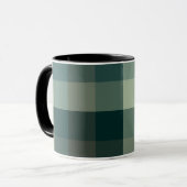 Groen Gingham Karo Plaid Ontwerp Mok (Voorkant links)