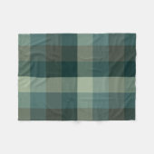 Groen Gingham Karo Ruttenpatroon Ontwerp Fleece Deken (Voorkant (Horizontaal))