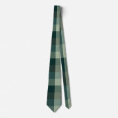 Groen Gingham Karo Ruttenpatroon Ontwerp Stropdas (Voorkant)