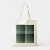 Groen Gingham Karo Tartan Design Tote Bag (Achterkant)