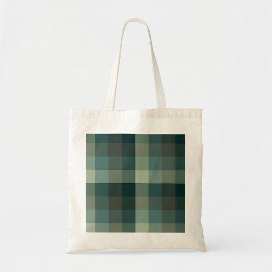Groen Gingham Karo Tartan Design Tote Bag (Voorkant)