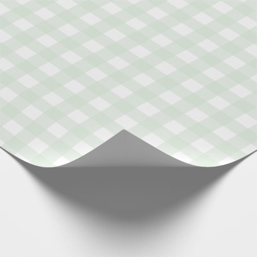 Groen gingham-pakpapier cadeaupapier (Hoek)