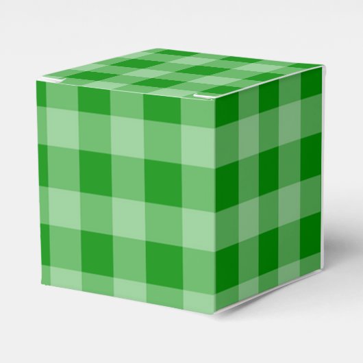 Groen Gingham Patroon Bedankdoosjes (Voorkant Zijde)