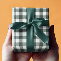 Groen Gingham Streeppatroon Aangepaste Feestdagen