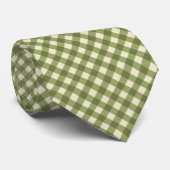 groen gingham werk bruiloft Stropdas (Opgerold)