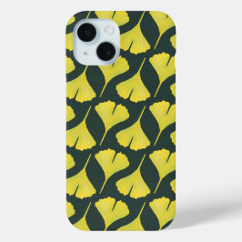 Groen gingko Leaf Natuur Lover Botanisch Patroon iPhone 15 Case