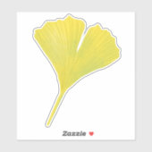 Groen gingko Leaf Natuur Lover Botanisch Patroon Sticker (Vel)