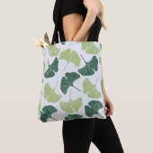 Groen Ginkgo Biloba Naadloos Patroon Tote Bag (Dichtbij)