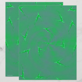 Groen Ginseng Man Scrapbook Papier 2-zijdige Pagin