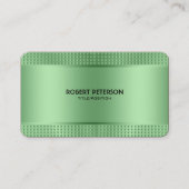 Groen glans metaal design zonder roestvrij staal visitekaartje (Voorkant)