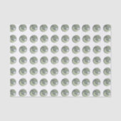 Groen glanzend Button Patroon Tissuepapier (Voorkant)