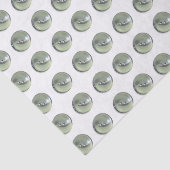 Groen glanzend Button Patroon Tissuepapier (Detail)