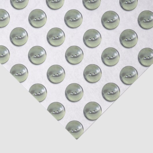 Groen glanzend Button Patroon Tissuepapier (Detail)