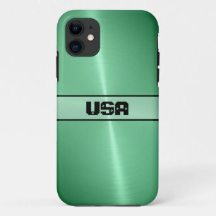 Groen glanzend roestvrij staal iPhone 11 hoesje