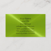 Groen glanzend roestvrij staal visitekaartje (Achterkant)