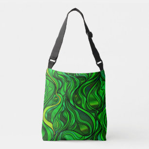 Groen Glas in lood Abstract Crossbody Tas