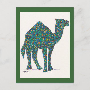 Groen Glas in lood Camel Post Card Briefkaart