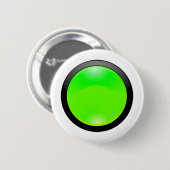 Groen glas ronde button 5,7 cm (Voorkant /achterkant)