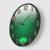 Groen glasontwerp grote klok (Hoek)