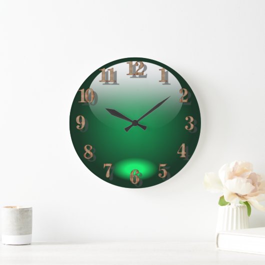 Groen glasontwerp grote klok (Huis)