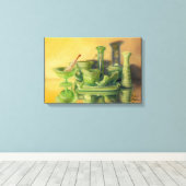 "Groen glaswerk" Canvas Afdruk (Insitu (Houten vloer))