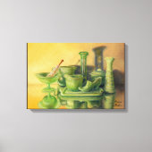 "Groen glaswerk" Canvas Afdruk (Voorkant)