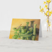 "Groen glaswerk" Kaart (Gele Bloem)