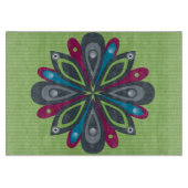 Groen glazen snijvlak snijplank (Voorkant)