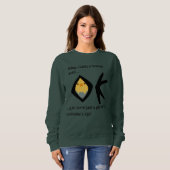 Groen 'Gleam in Eye' Basis Sweatshirt Boomeranged (Voorkant volledig)