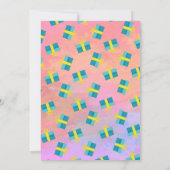 Groen glimlachend kind Dinosaur Birthday personali (Achterkant)