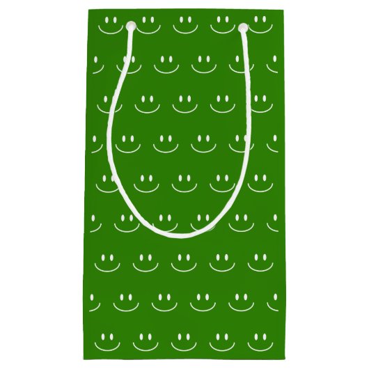 Groen glimlachpatroon cadeautas (Voorkant)