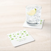 Groen glitter Confetti Paper Onderzetters (Insitu)