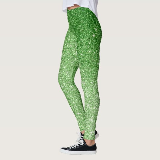 Groen glitter Glitz & Glam, mousserend Leggings (Links)