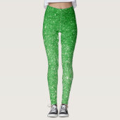 Groen glitter Glitz & Glam, mousserend Leggings (Voorkant)