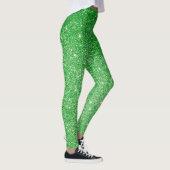 Groen glitter Glitz & Glam, mousserend Leggings (Rechts)