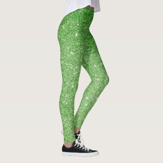 Groen glitter Glitz & Glam, mousserend Leggings (Rechts)