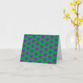 Groen Glitter Hart Kaart (Gele Bloem)