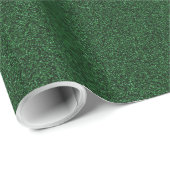 Groen Glitter Holiday Wrapping Paper Cadeaupapier (Rol Hoek)