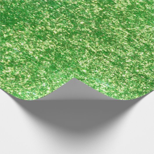 Groen glitter inpakpapier (Hoek)