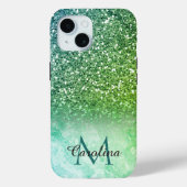 Groen glitter, marmer, persoonlijk Case-Mate iPhone case (Achterkant)
