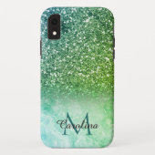 Groen glitter, marmer, persoonlijk Case-Mate iPhone case (Achterkant)