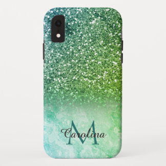 Groen glitter, marmer, persoonlijk Case-Mate iPhone case